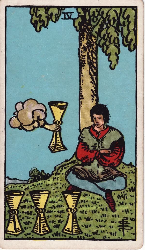 聖杯四 Four of Cups 塔羅牌