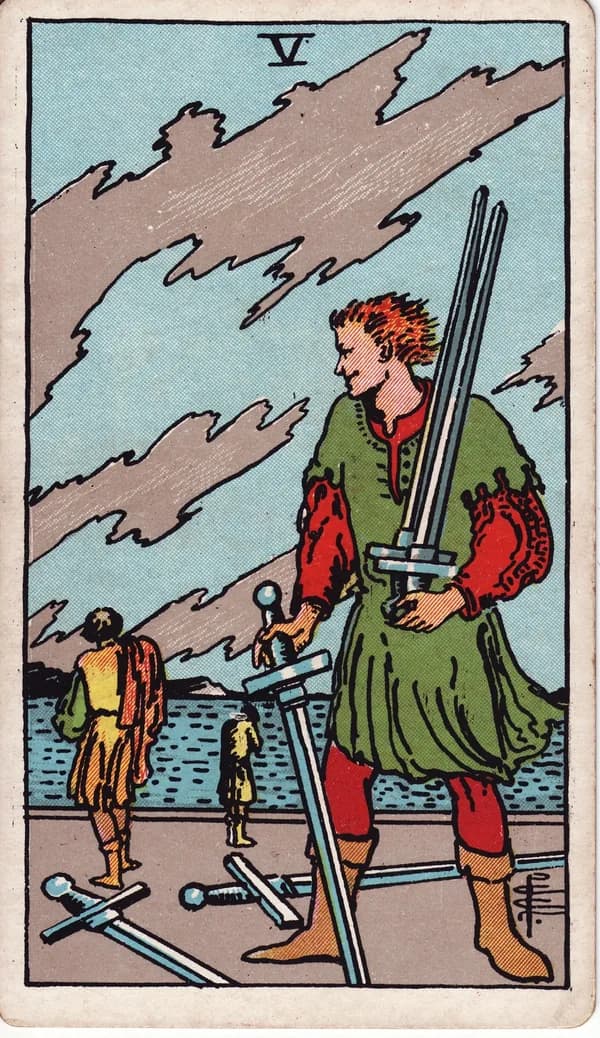 寶劍五 Five of Swords 塔羅牌