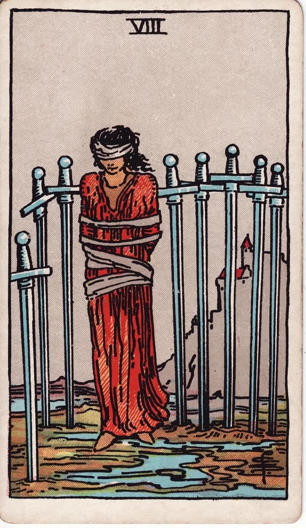寶劍八 Eight of Swords 塔羅牌
