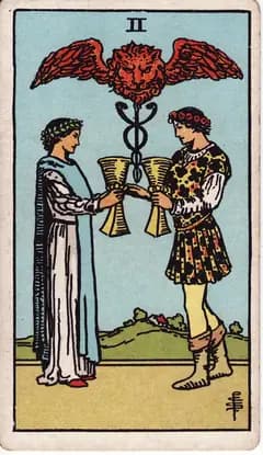 聖杯二 Two of Cups
