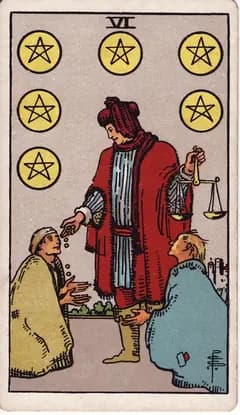 錢幣六 Six of Pentacles