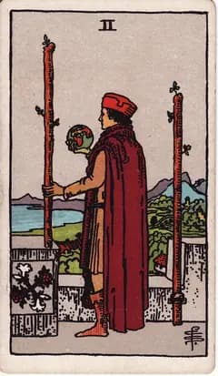 權杖二 Two of Wands
