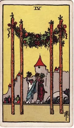 權杖四 Four of Wands