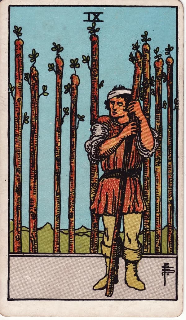 權杖九 Nine of Wands 塔羅牌