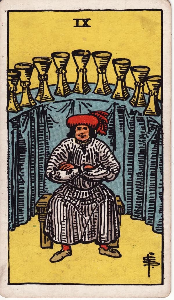 聖杯九 Nine of Cups 塔羅牌