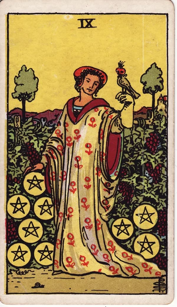 錢幣九 Nine of Pentacles 塔羅牌