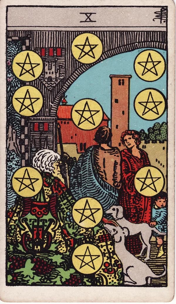 錢幣十 Ten of Pentacles 塔羅牌