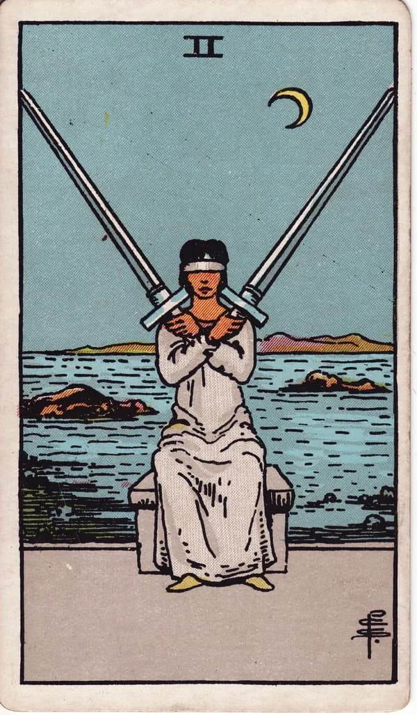寶劍二 Two of Swords 塔羅牌
